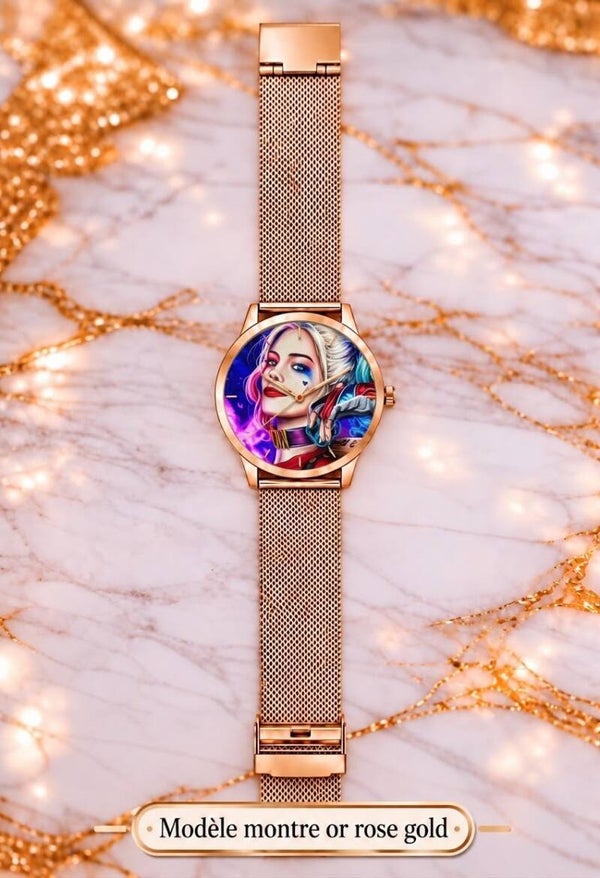 Montre Harley Quinn – Montre Bracelet Univers Comics – 3 Coloris – LTDF Création