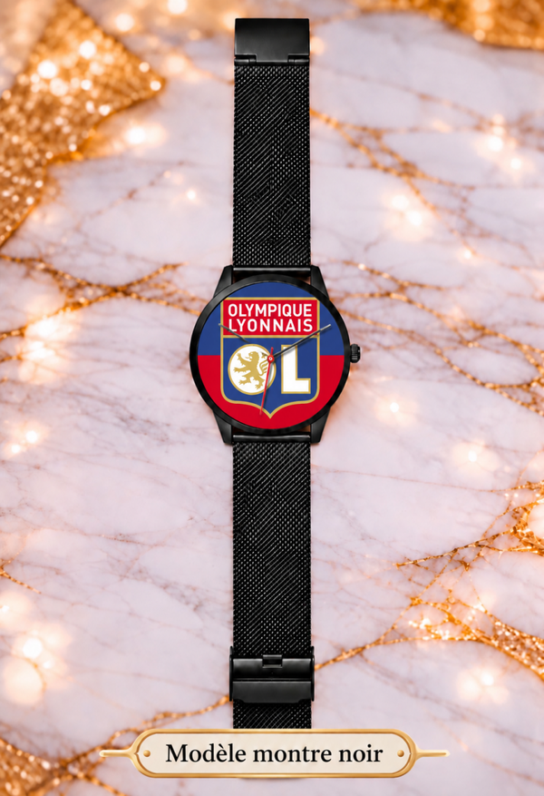 Montre Olympique Lyonnais (OL) – Montre Bracelet Style Football – 3 Coloris – LTDF Création