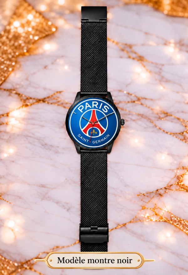 Montre Paris Saint-Germain (PSG) – Montre Bracelet Style Football – 3 Coloris – LTDF Création