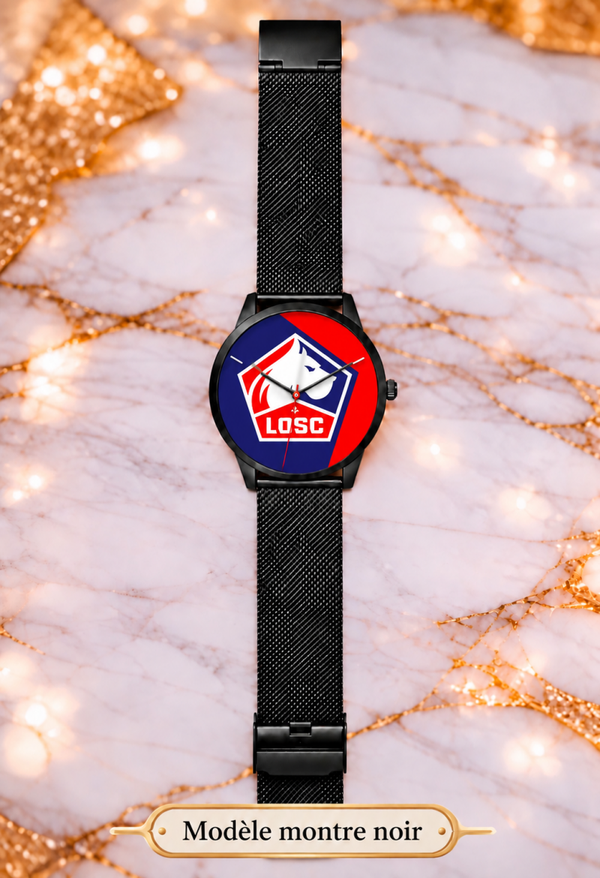 Montre LOSC Lille – Montre Bracelet Style Football – 3 Coloris – LTDF Création