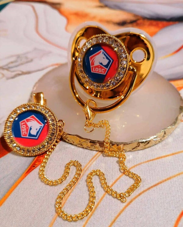 Tétine Strass LOSC – Le style des Dogues dès le plus jeune âge