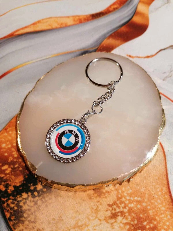 Porte-clé BMW 50 ans en acier inoxydable doré ou argenté – Accessoire automobile élégant | LTDF Création