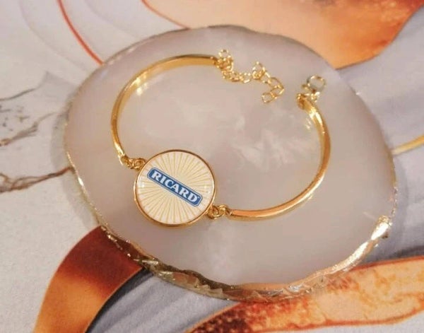 Bracelet Ricard 20 cm – Acier Inoxydable Argenté, Doré ou Rose Gold – Création Boutique LTDF