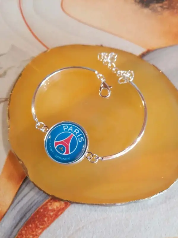 Bracelet Paris Saint-Germain 20 cm – Bracelet PSG Acier Inoxydable | LTDF Création
