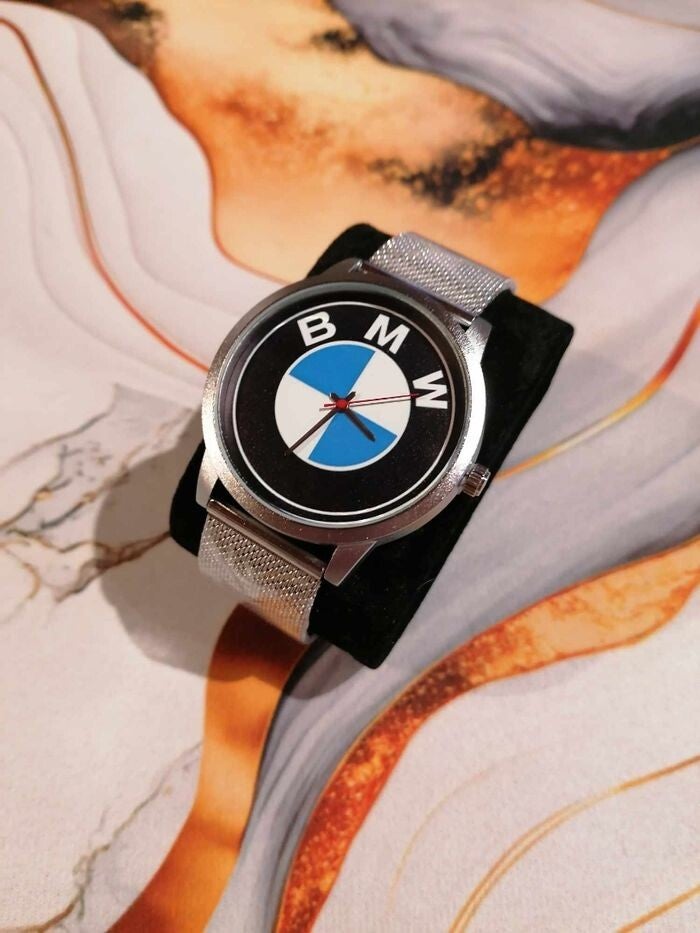 Montre BMW 24 cm – Montre Bracelet Métal Style Automobile | LTDF Création
