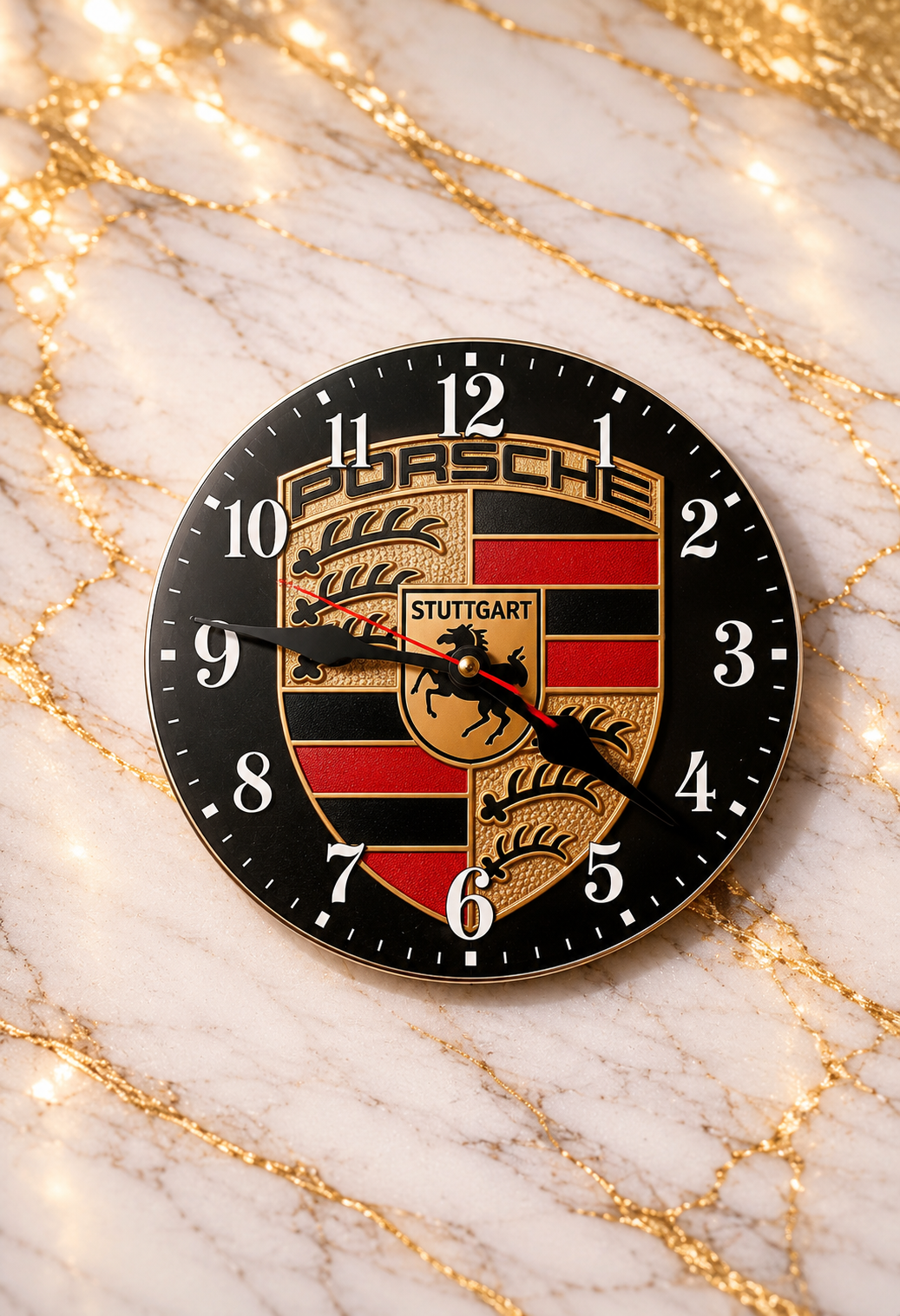 Horloge Murale Porsche 20 cm – Horloge Décorative Passion Automobile | LTDF Création