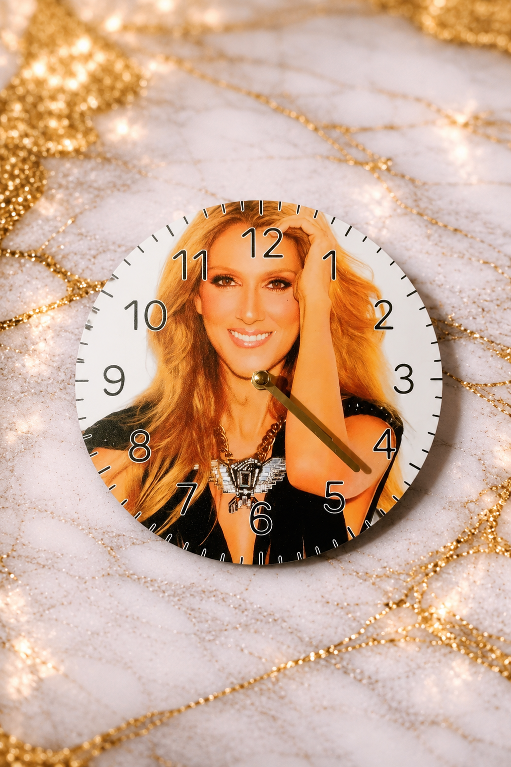 Horloge Murale Céline Dion 20 cm – Horloge Décorative Fan Musique | Boutique LTDF Création