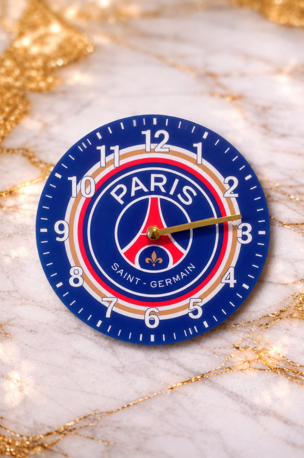 Horloge Murale Paris Saint-Germain 20 cm – Horloge Décorative PSG | Boutique LTDF Création