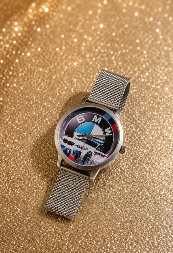 Montre BMW Voiture 24 cm – Montre Bracelet Métal Acier Inoxydable | Boutique LTDF Création