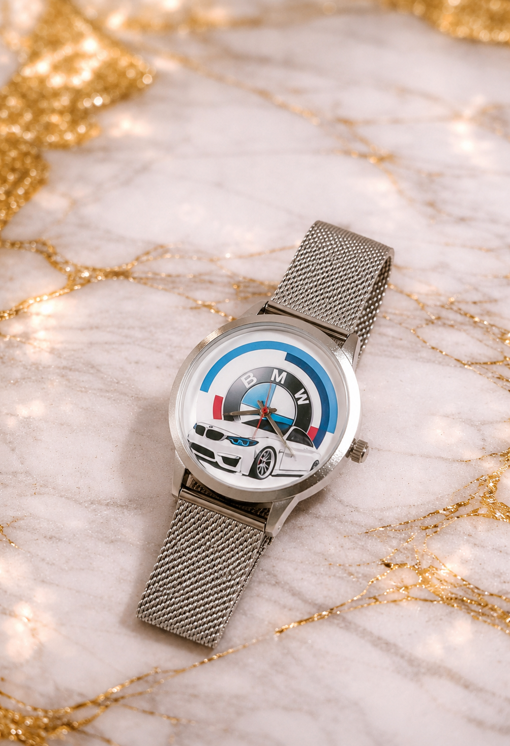 Montre BMW 50 Ans 24 cm – Montre Bracelet Métal Acier Inoxydable | Boutique LTDF Création