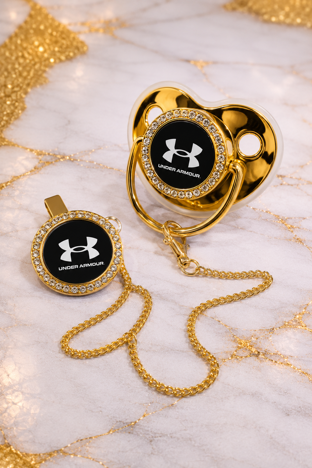 Tétine Under Armour Noir – Le style sportif dès le plus jeune âge