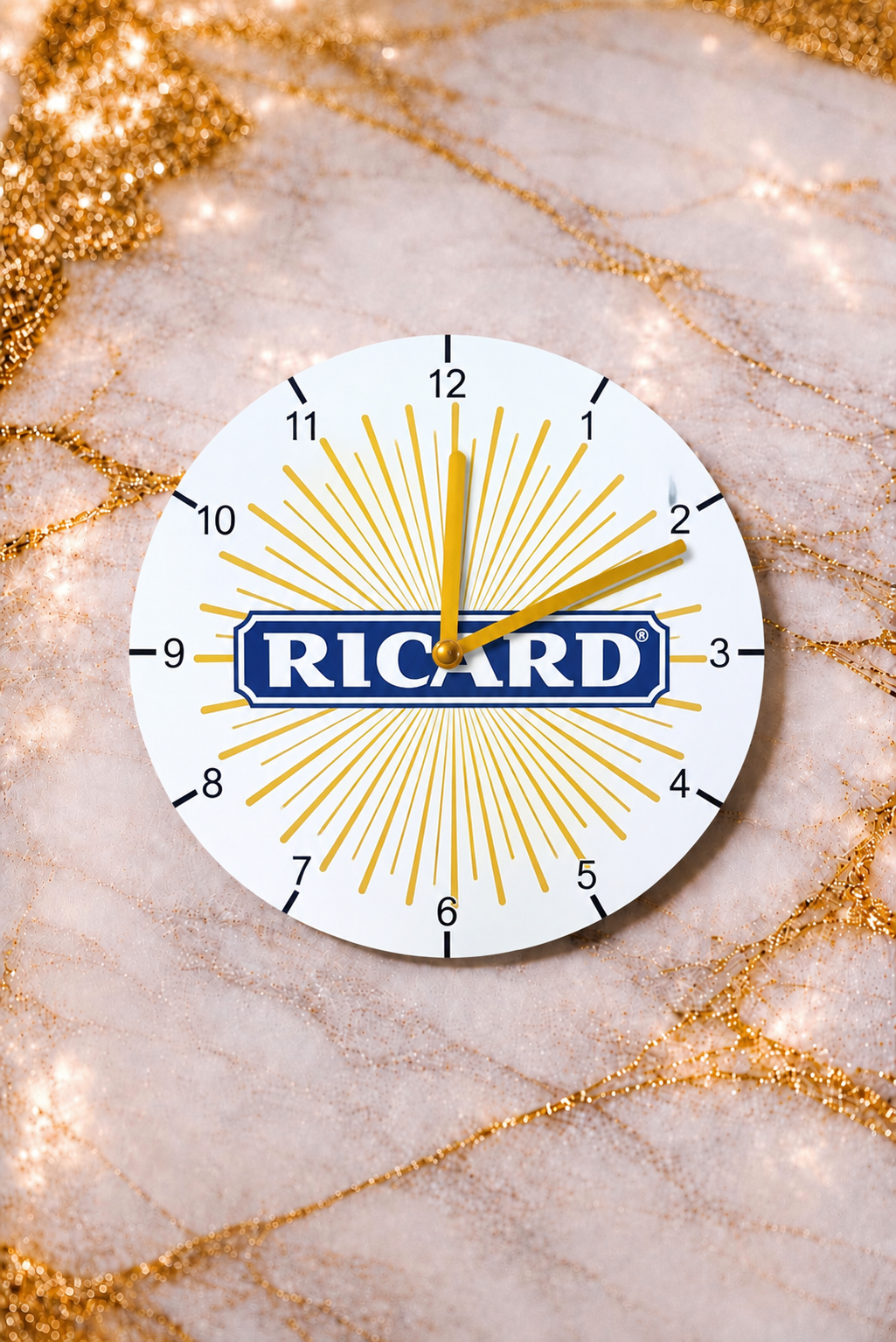 Horloge murale Ricard Ø 20 cm – Design vintage – Neuve