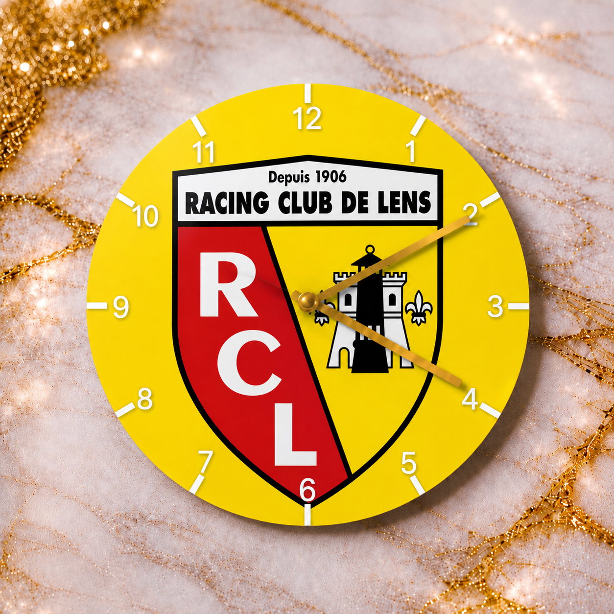 Horloge murale RC Lens Ø 20 cm – Design supporters