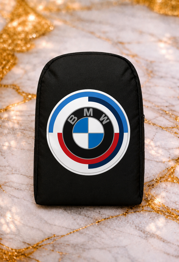 Sac à Dos BMW 50 Ans Voiture – Sac BMW 40x30 cm avec Poches Latérales | LTDF Création
