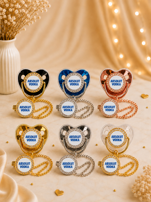 Tétine Strass inspirée de l’univers Absolut Vodka – Un style original dès les premiers jours