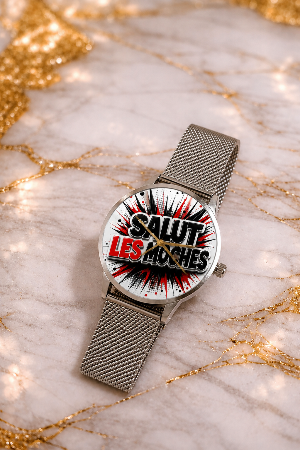 Montre Bracelet Humoristique « Salut les Moches » – Création LTDF Création