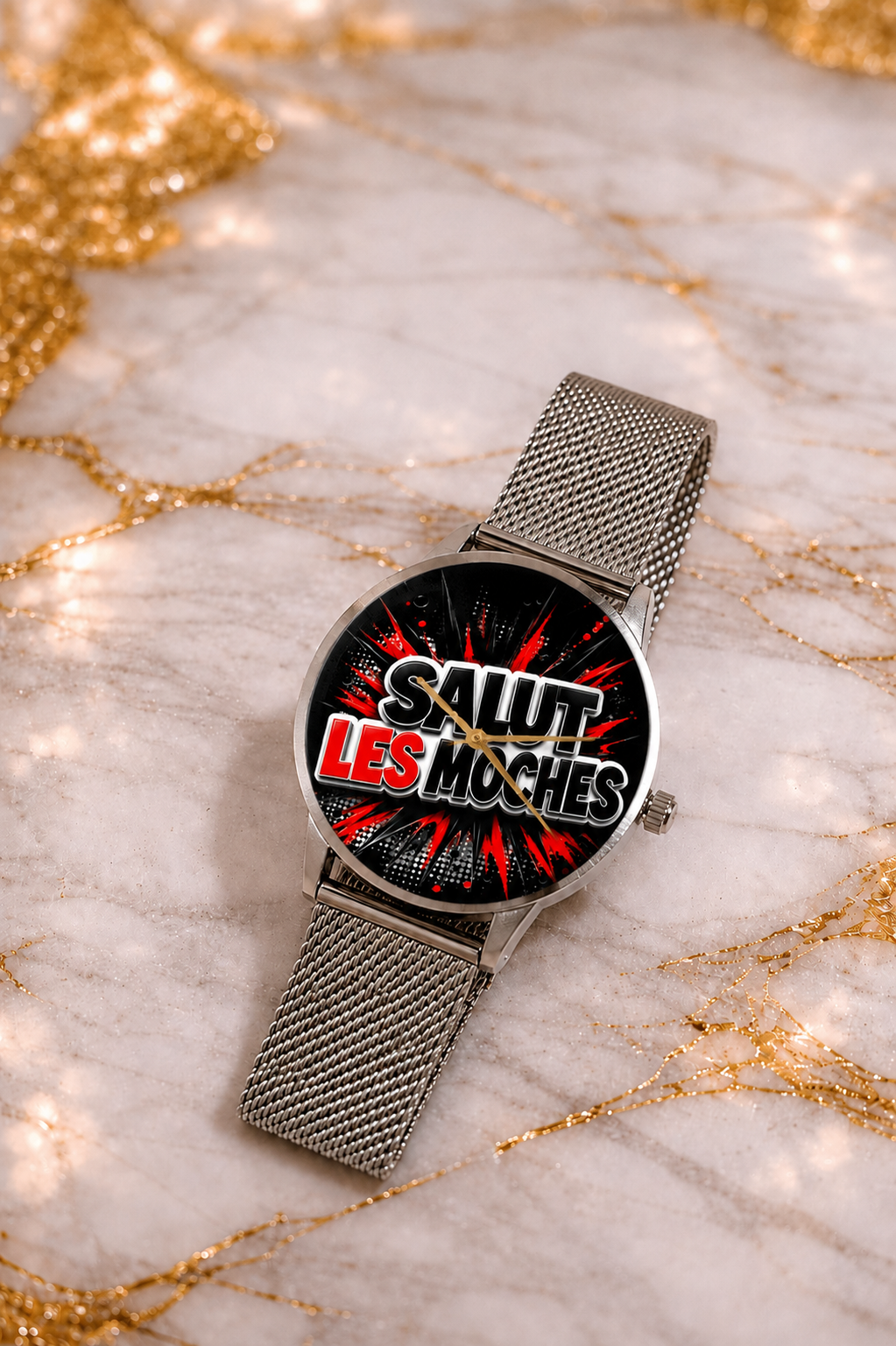 Montre Bracelet Humoristique « Salut les Moches » – Création LTDF Création