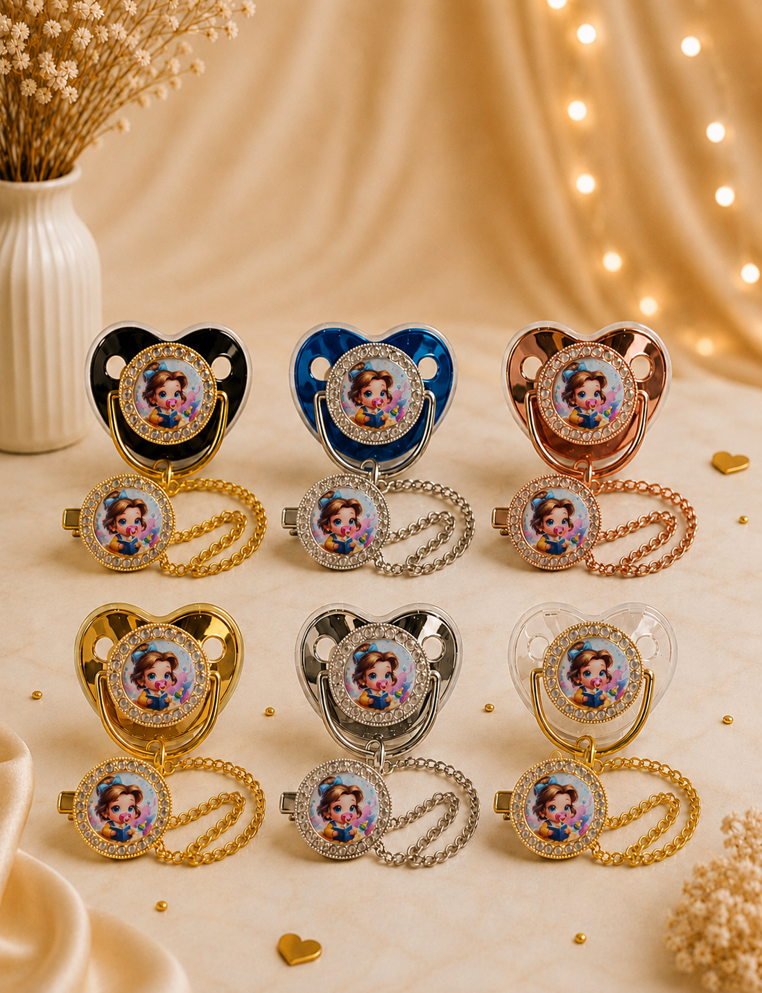 Tétine Strass la belle et la bête Disney Baby Princesse – Une touche de magie dès les premiers jours