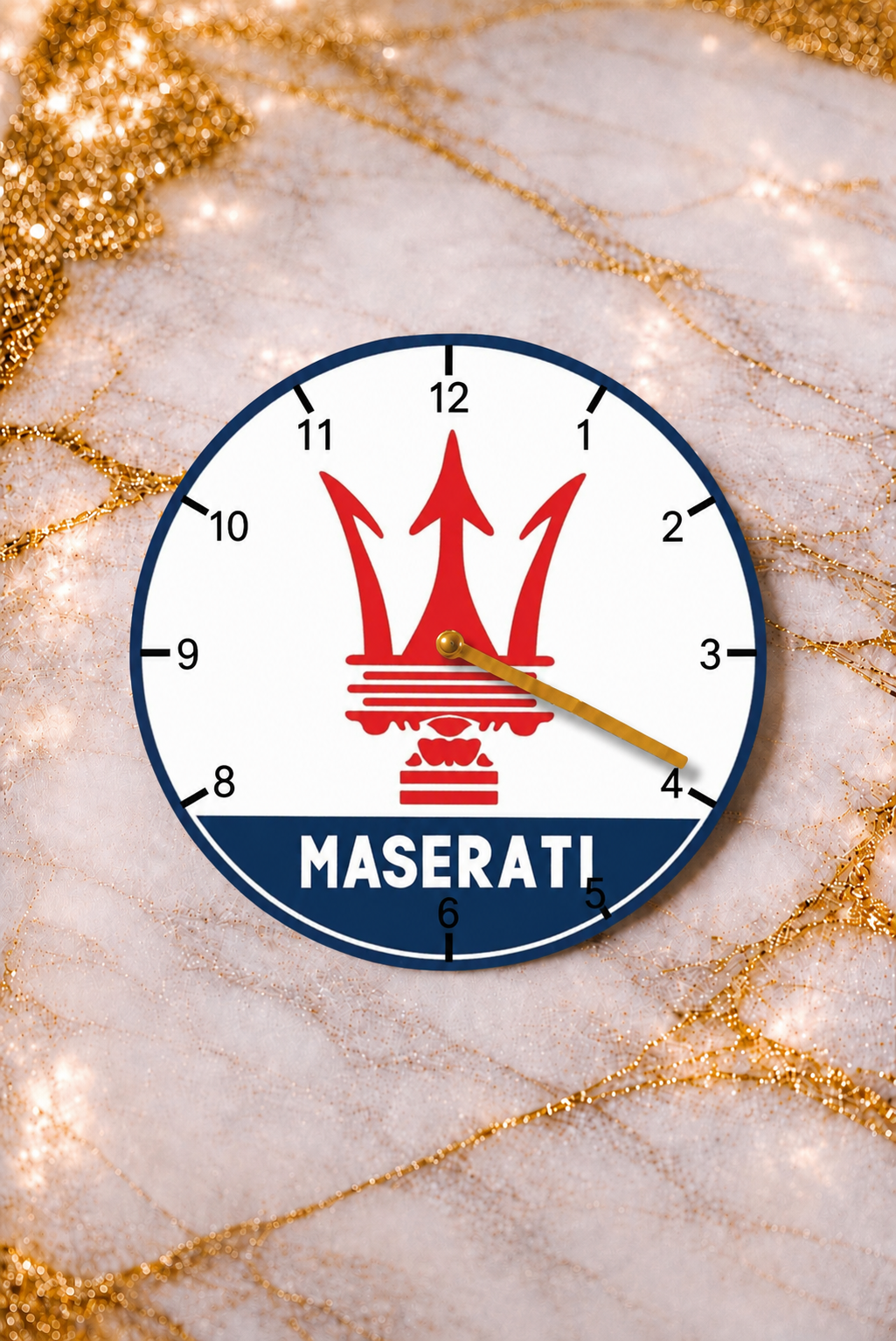 Horloge murale Maserati Ø 20 cm – Décoration automobile – Neuve