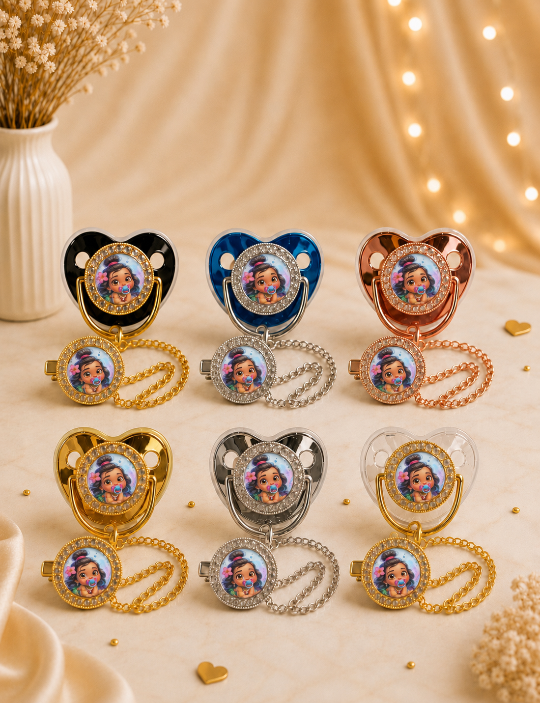 Tétine Strass Vaiana Disney Baby Princesse – Une touche de magie dès les premiers jours