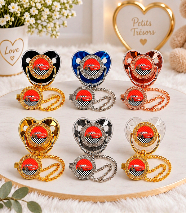 Tétine Strass inspirée de l’univers Cars Disney – Une tétine bébé originale et pleine de caractère