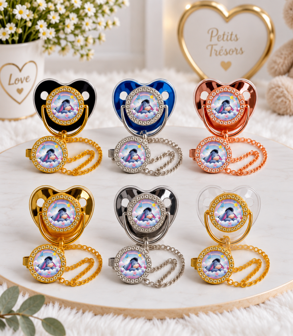 Tétine Strass Baby inspirée de Bourriquet – Une touche de douceur pour bébé