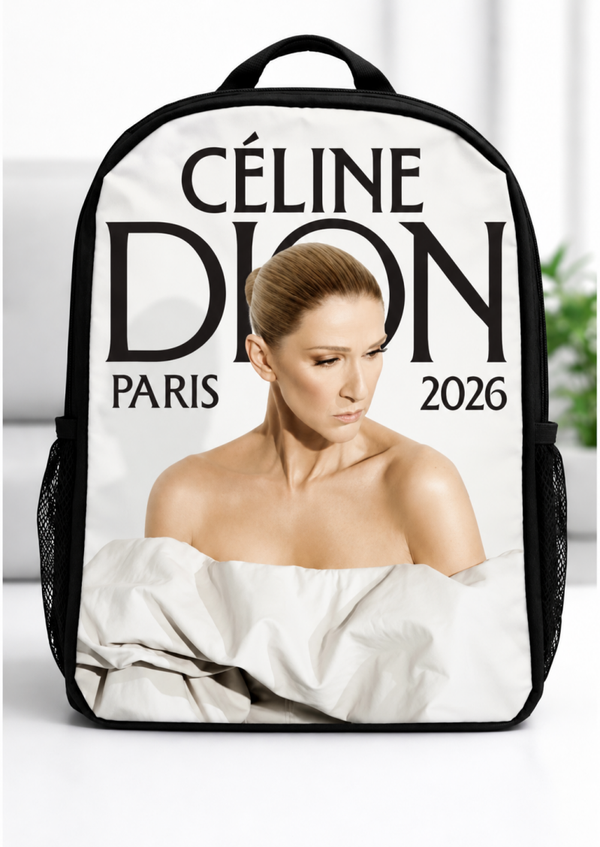 Sac à dos Céline Dion Paris 2026 40 x 30 cm – Sac fan concert – LTDF Création