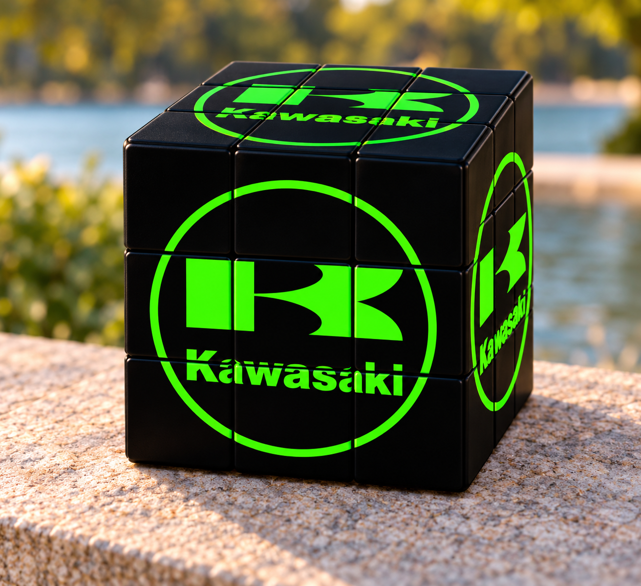 Rubik's Cube Kawasaki – Cadeau Fan Moto, Puzzle & Objet Collector | LTDF Création