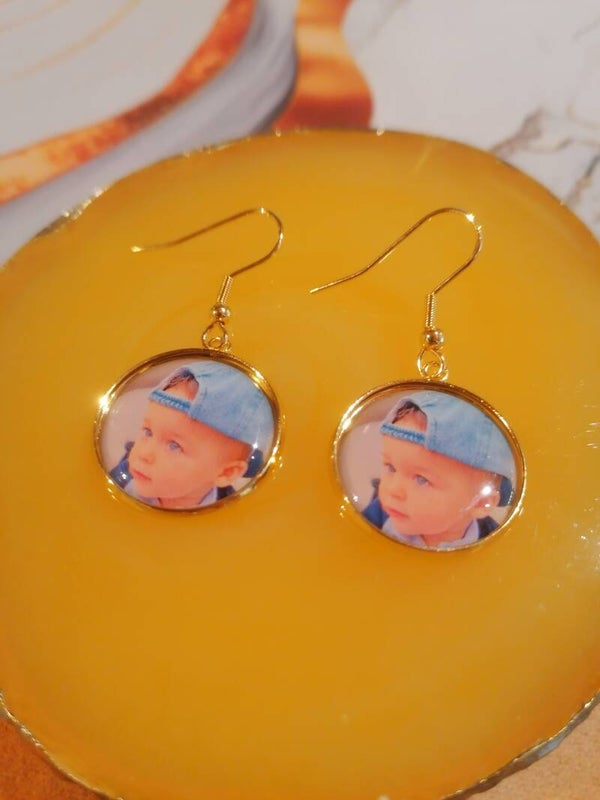 Boucles d’oreilles personnalisées avec photo