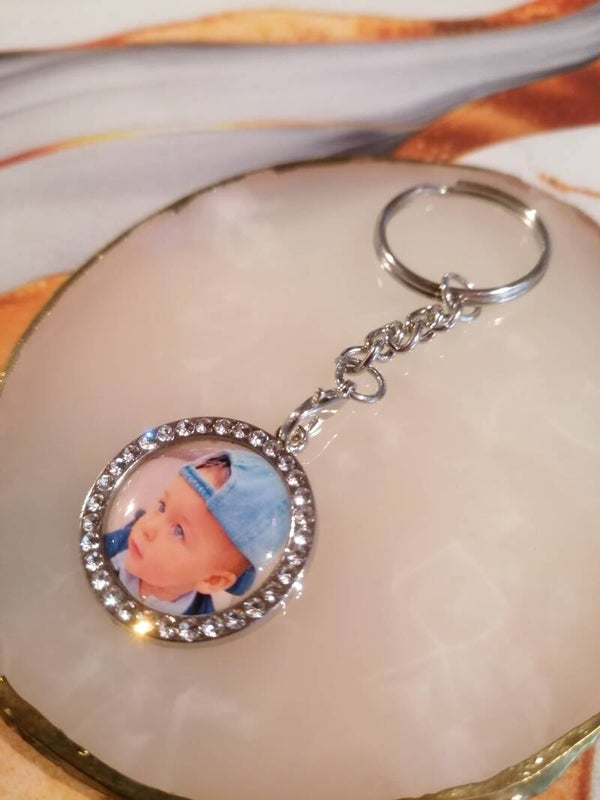 Porte-clé personnalisé avec photo – Cadeau personnalisé famille, couple et souvenir unique