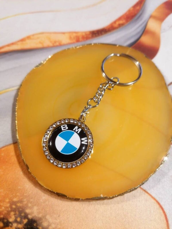 Porte-clé BMW en acier inoxydable doré ou argenté – Accessoire automobile élégant | LTDF Création