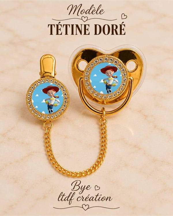 Tétine Strass Baby Toy Story – Tétine bébé personnalisée avec attache