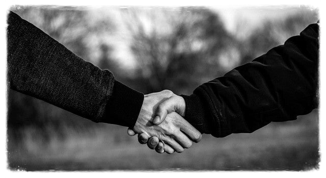 Handshake Frieden und Diplomatie