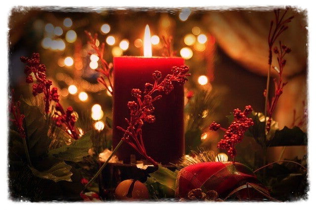 Kerze Weihnachten Frieden und Diplomatie