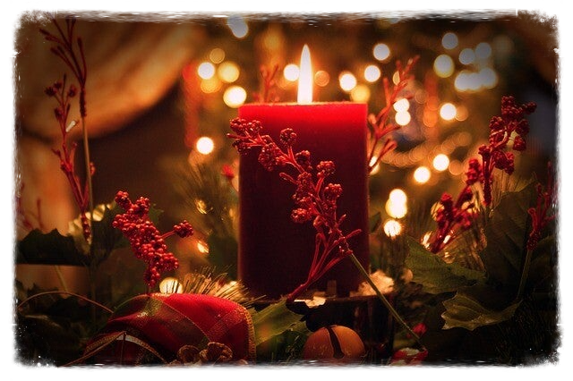 Kerze Weihnachten Frieden und Diplomatie