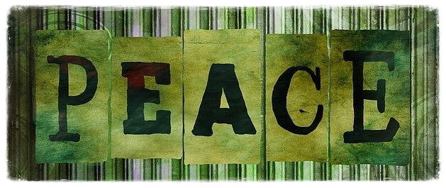 PEACE grün Frieden und Diplomatie