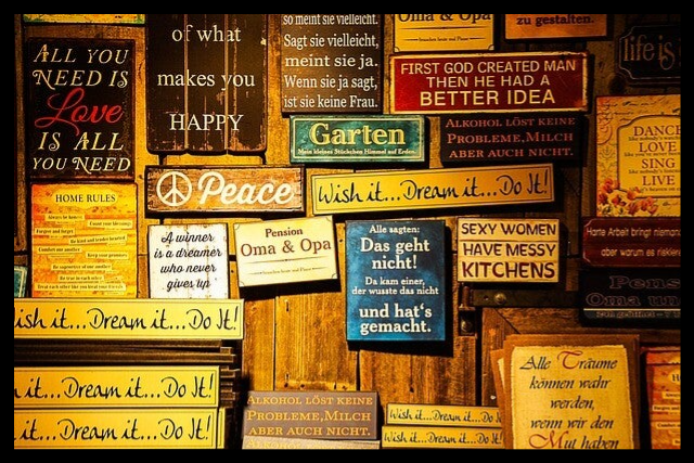 Spruchschilder Frieden und Diplomatie