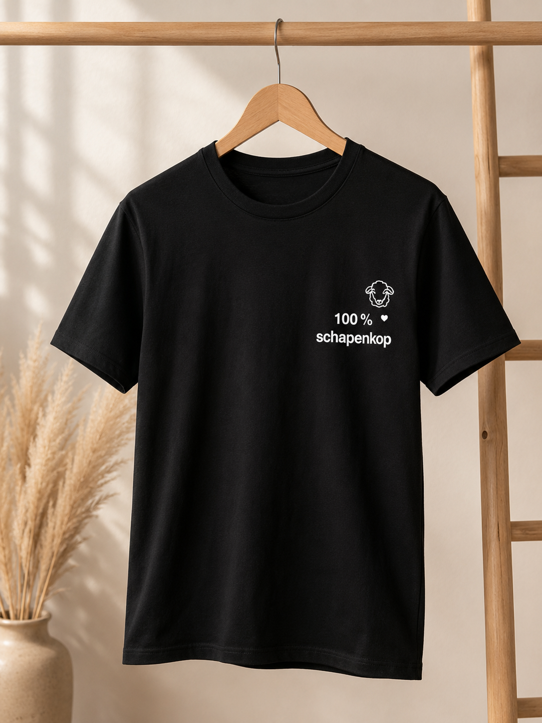 T-shirt "100% schapenkop (met schaap en hartje)
