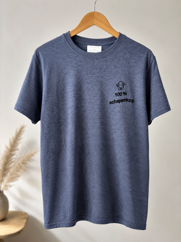 T-shirt "100% schapenkop" (met schaapje)