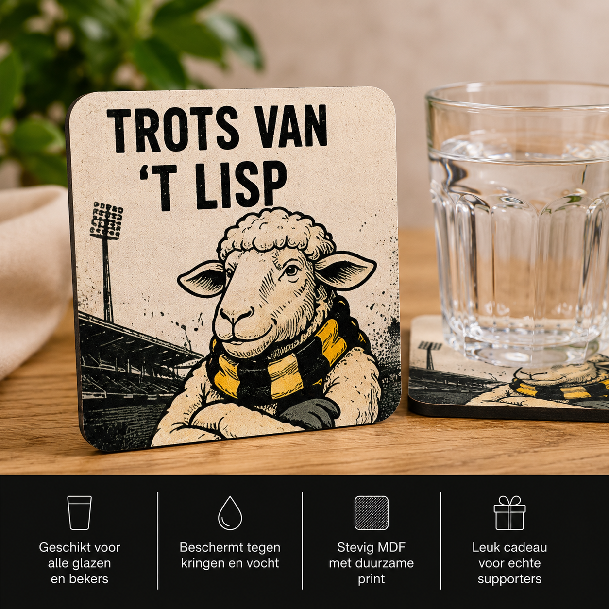 Glasonderzetter "Trots van 't Lisp"
