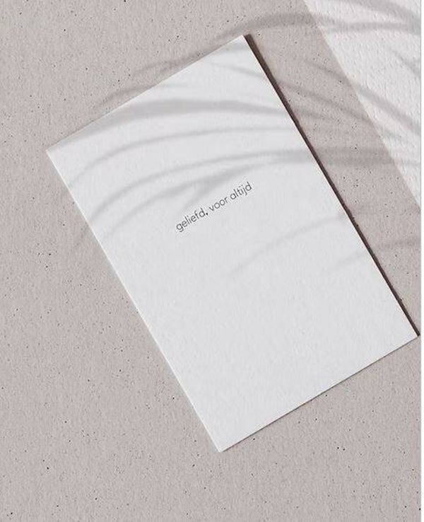 Rouwkaart 'Geliefd voor altijd'