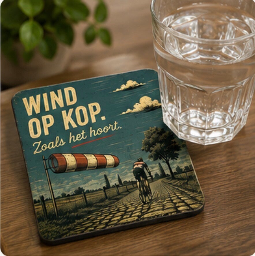 Glasonderzetter "Wind op kop"