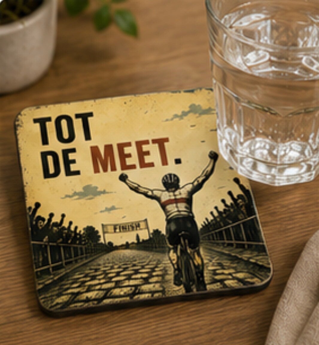 Glasonderzetter "Tot de meet"