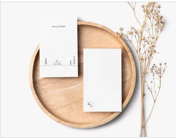 Kerstkaart 'Merry and bright'