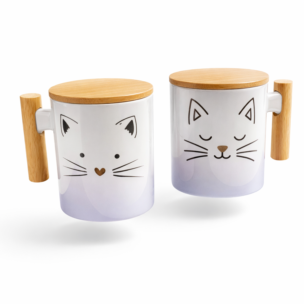 Set van 2 kattenmokken