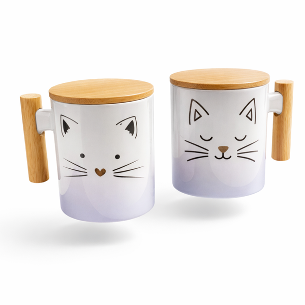Set van 2 kattenmokken