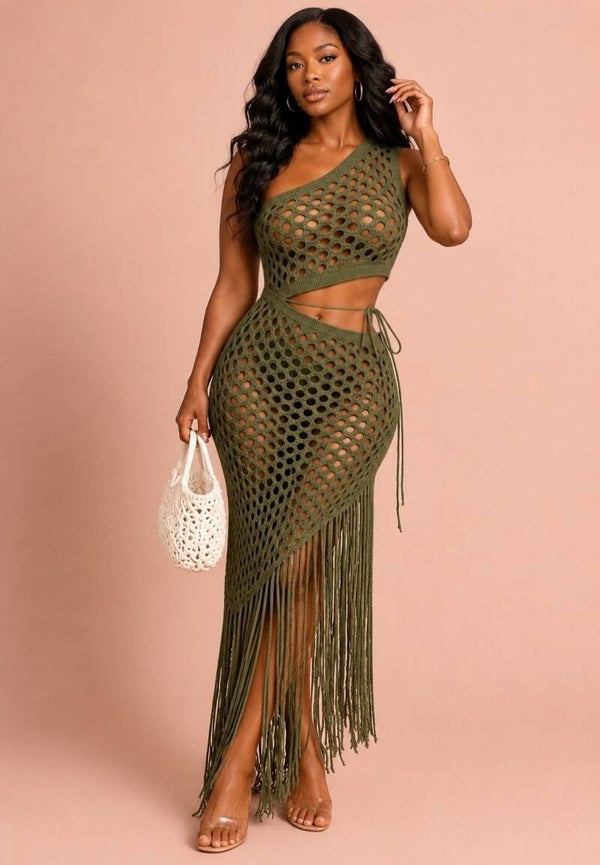 Robe Tassel Isla verte