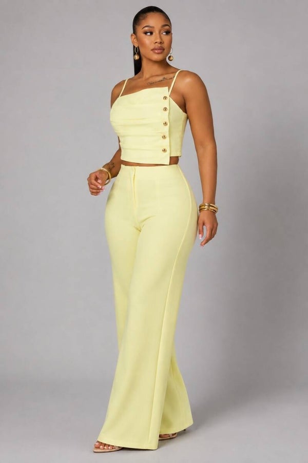 Ensemble pantalon Liza jaune beurre