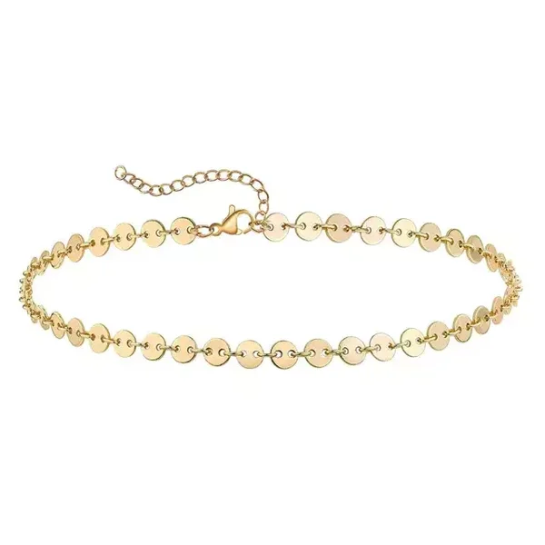 Bracelet de cheville concis en acier