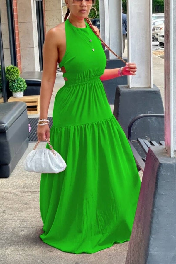 Robe maxi verde